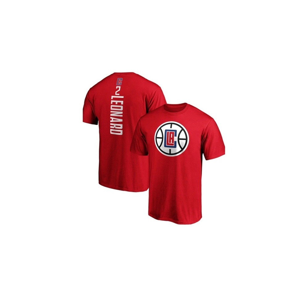 LA Clippers Fanatics #2 Leonard Short Sleeve T-Shirt Mens Size Medium New Red